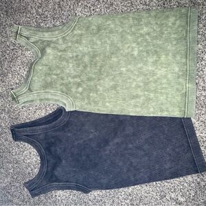 EUC LOT OF 4 STRETCH TIK TOK‎ 2 Fashion Nova Black Tank Tops Henley stretch A